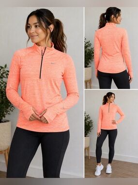 Nike Women’s Coral Pink Heather Half-Zip Sweatshirt